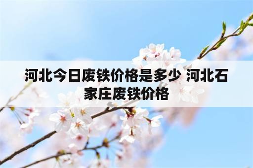 河北今日废铁价格是多少 河北石家庄废铁价格