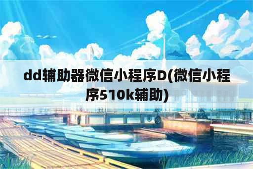 dd辅助器微信小程序D(微信小程序510k辅助)