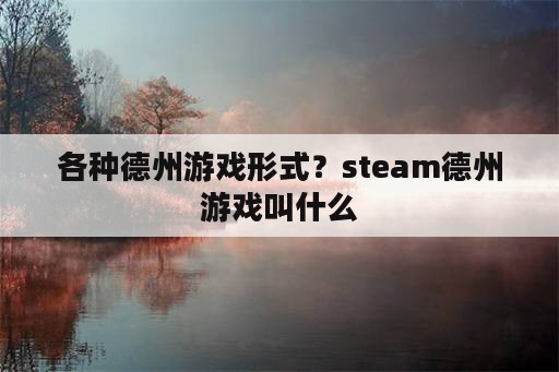 各种德州游戏形式？steam德州游戏叫什么