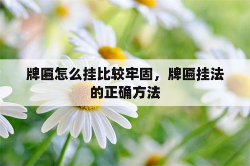 牌匾怎么挂比较牢固，牌匾挂法的正确方法