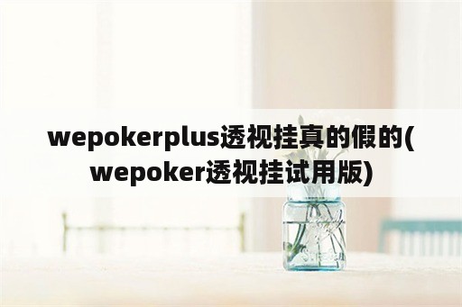 wepokerplus透视挂真的假的(wepoker透视挂试用版)