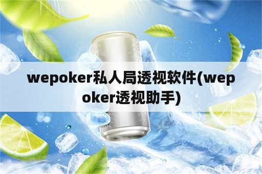 wepoker私人局透视软件(wepoker透视助手)