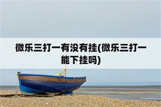 微乐三打一有没<strong>有挂</strong>(微乐三打一能下挂吗)