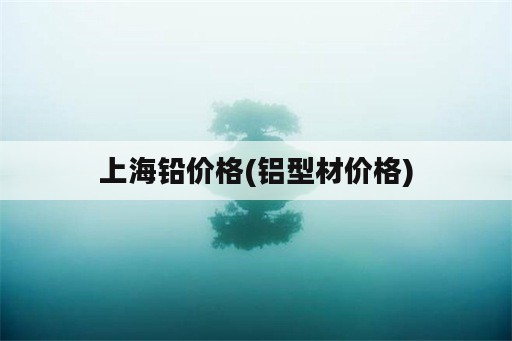 上海铅价格(铝型材价格)