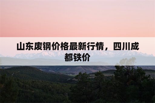 山东废钢价格最新行情，四川成都铁价