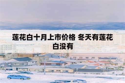 莲花白十月上市价格 冬天有莲花白没有