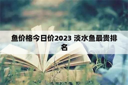 鱼价格今日价2023 淡水鱼最贵排名