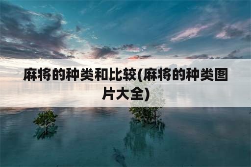 麻将的种类和比较(麻将的种类图片大全)