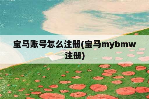 宝马账号怎么注册(宝马mybmw注册)