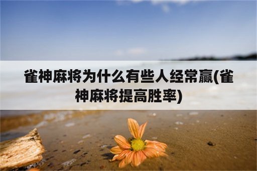 雀神麻将为什么有些人经常赢(雀神麻将提高胜率)