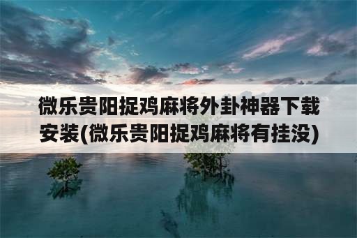 微乐贵阳捉鸡麻将外卦神器下载安装(微乐贵阳捉鸡麻将有挂没)