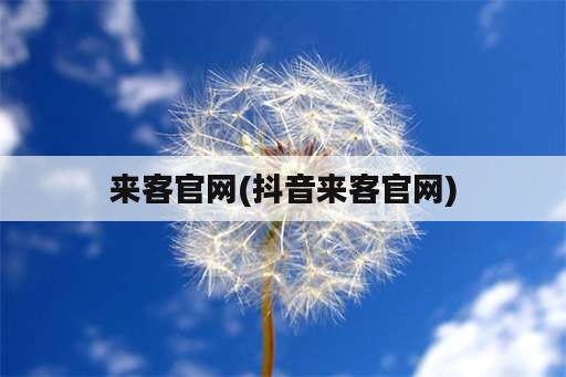 来客官网(抖音来客官网)