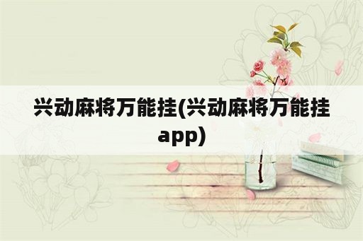 兴动麻将万能挂(兴动麻将万能挂app)