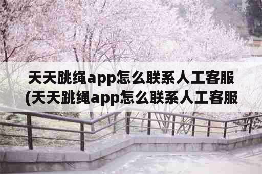 天天跳绳app怎么联系人工客服(天天跳绳app怎么联系人工客服的)