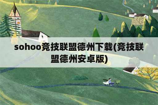 sohoo竞技联盟德州下载(竞技联盟德州安卓版)