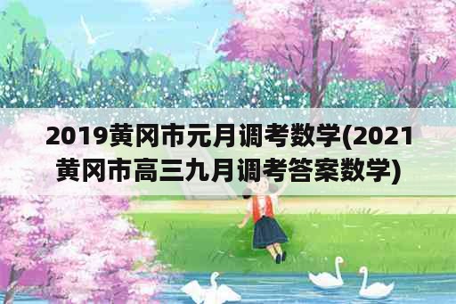 2019黄冈市元月调考数学(2021黄冈市高三九月调考答案数学)