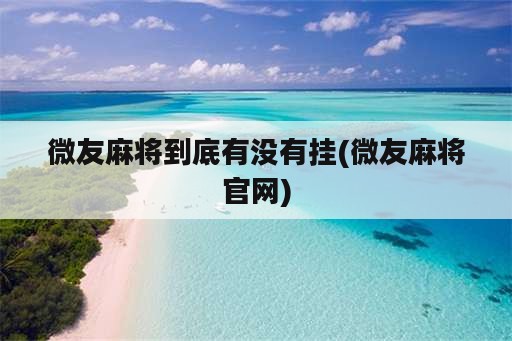 微友麻将到底有没有挂(微友麻将官网)