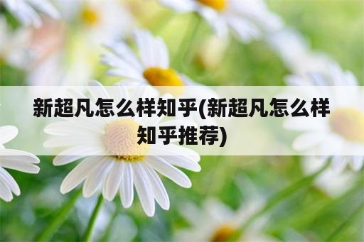 新超凡怎么样知乎(新超凡怎么样知乎推荐)