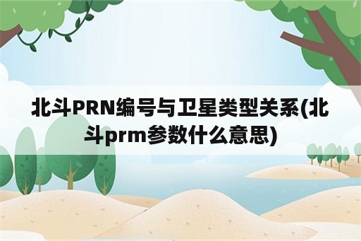 北斗PRN编号与卫星类型关系(北斗prm参数什么意思)