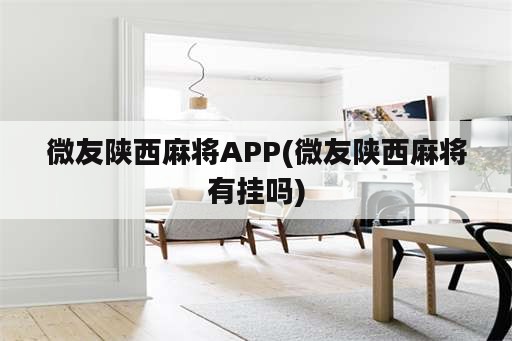 微友陕西麻将APP(微友陕西麻将有挂吗)