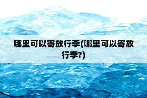 哪里可以寄放行李(哪里可以寄放行李?)