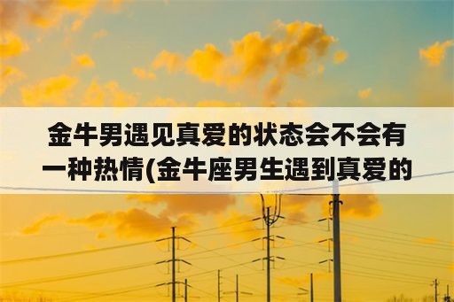 金牛男遇见真爱的状态会不会有一种热情(金牛座男生遇到真爱的状态)