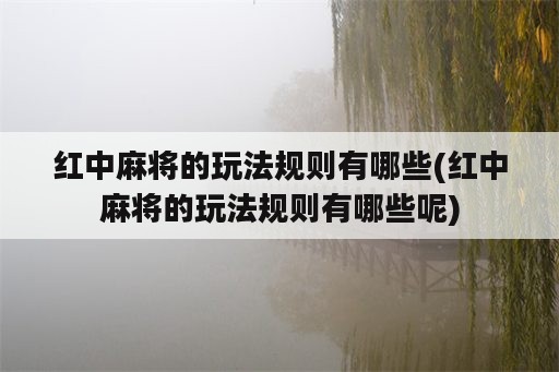 红中麻将的玩法规则有哪些(红中麻将的玩法规则有哪些呢)