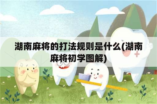 湖南麻将的打法规则是什么(湖南麻将初学图解)