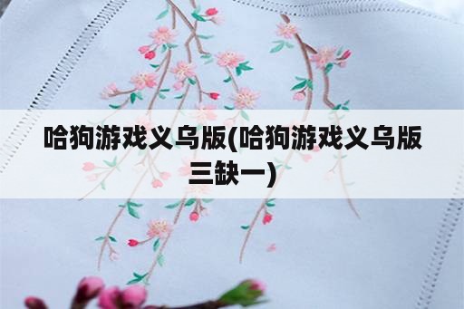 哈狗游戏义乌版(哈狗游戏义乌版三缺一)