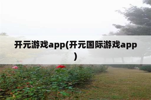 开元游戏app(开元国际游戏app)