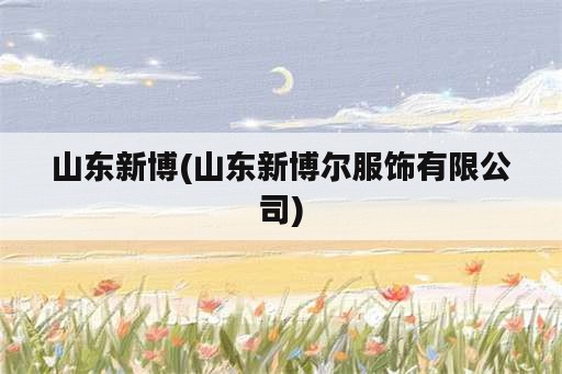 山东新博(山东新博尔服饰有限公司)