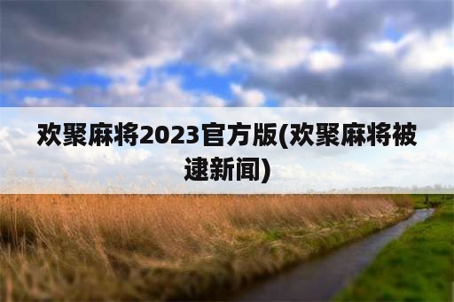 欢聚麻将2023官方版(欢聚麻将被逮新闻)