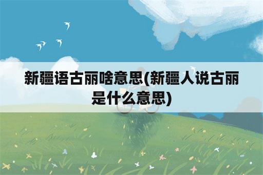 新疆语古丽啥意思(新疆人说古丽是什么意思)