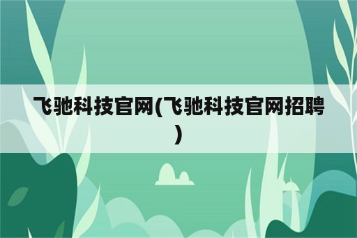 飞驰科技官网(飞驰科技官网招聘)