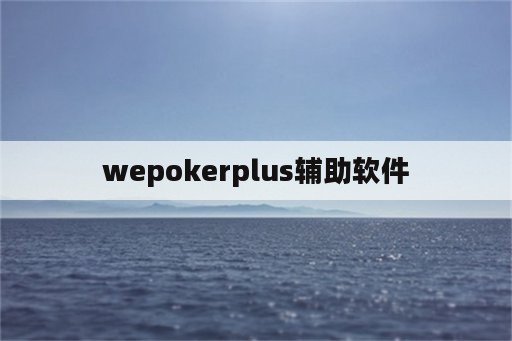 wepokerplus辅助软件