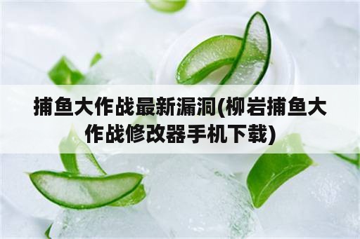 捕鱼大作战最新漏洞(柳岩捕鱼大作战修改器手机下载)