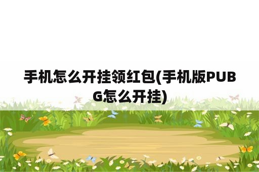 手机怎么开挂领红包(手机版PUBG怎么开挂)