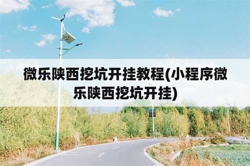 微乐陕西挖坑开挂教程(小程序微乐陕西挖坑开挂)