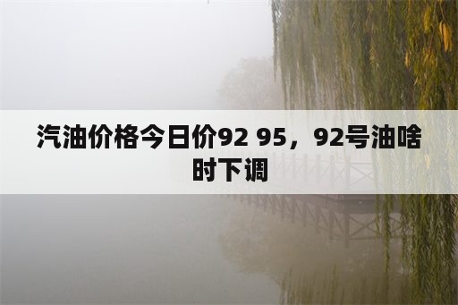 汽油价格今日价92 95，92号油啥时下调