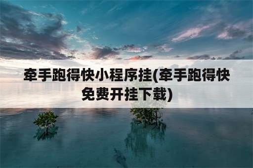 牵手跑得快小程序挂(牵手跑得快免费开挂下载)